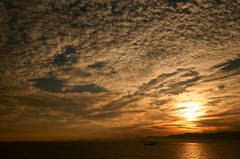 舞洲の夕陽
