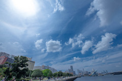 Yamashita-Park and Blue Sky