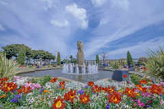 Yamashita-Park and beautiful flowers