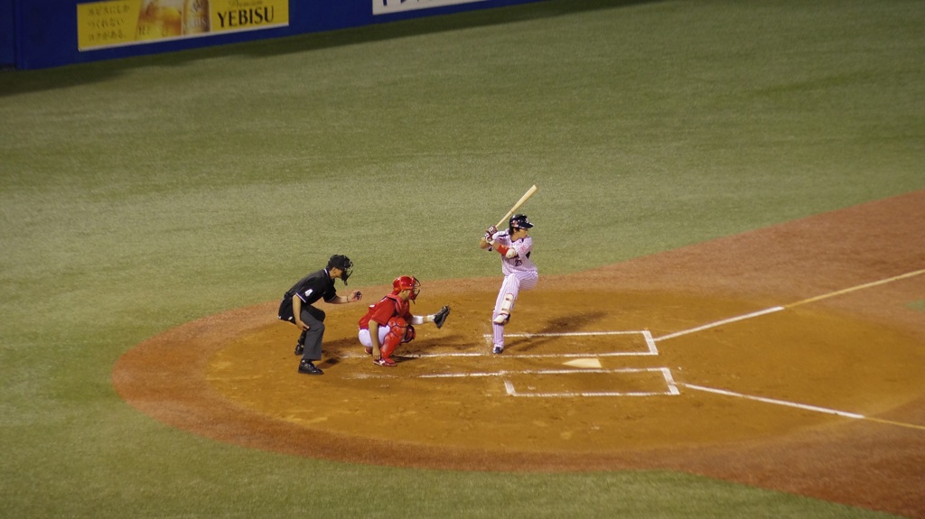 山田選手のバッティング