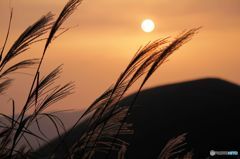 米塚の落陽