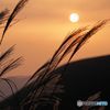 米塚の落陽