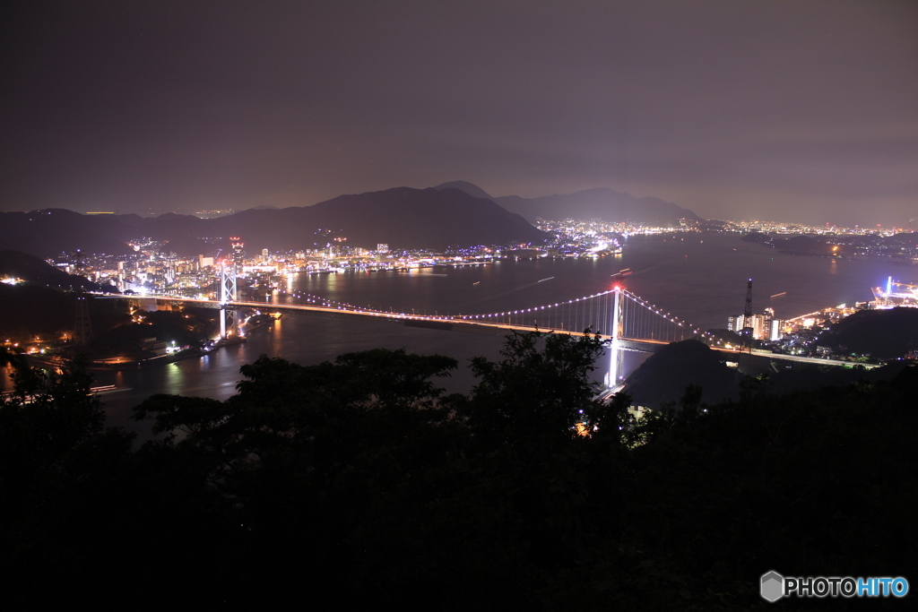 火の山公園より門司港を望む