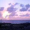 残波岬の夕日