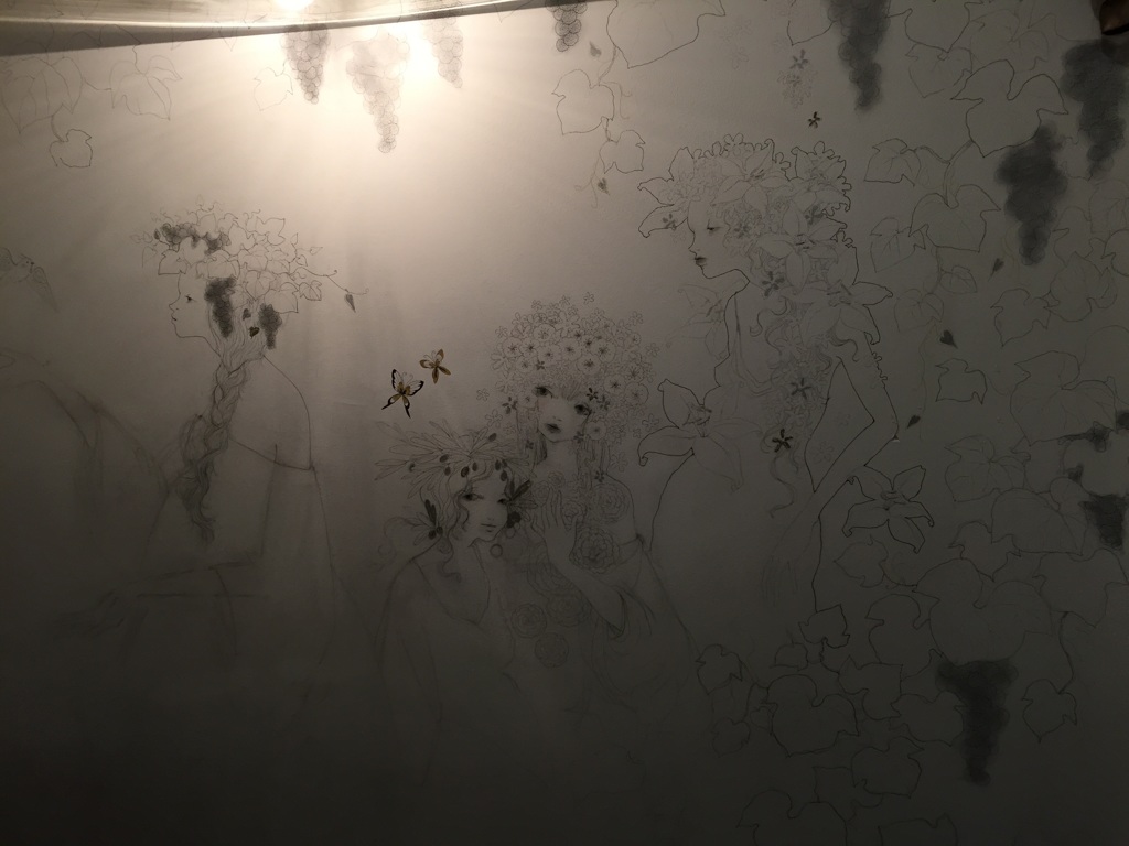 松澤ワイン食堂の壁絵