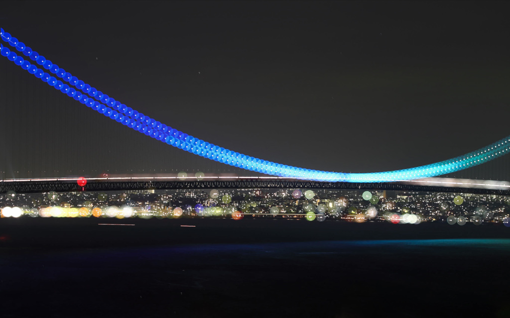 Light beads　~明石海峡大橋~
