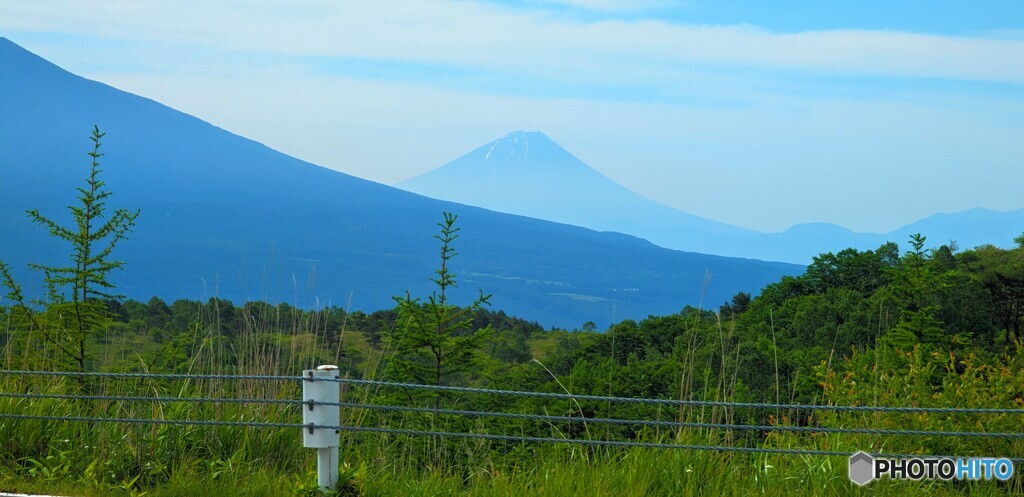 車山肩から富士山を望む