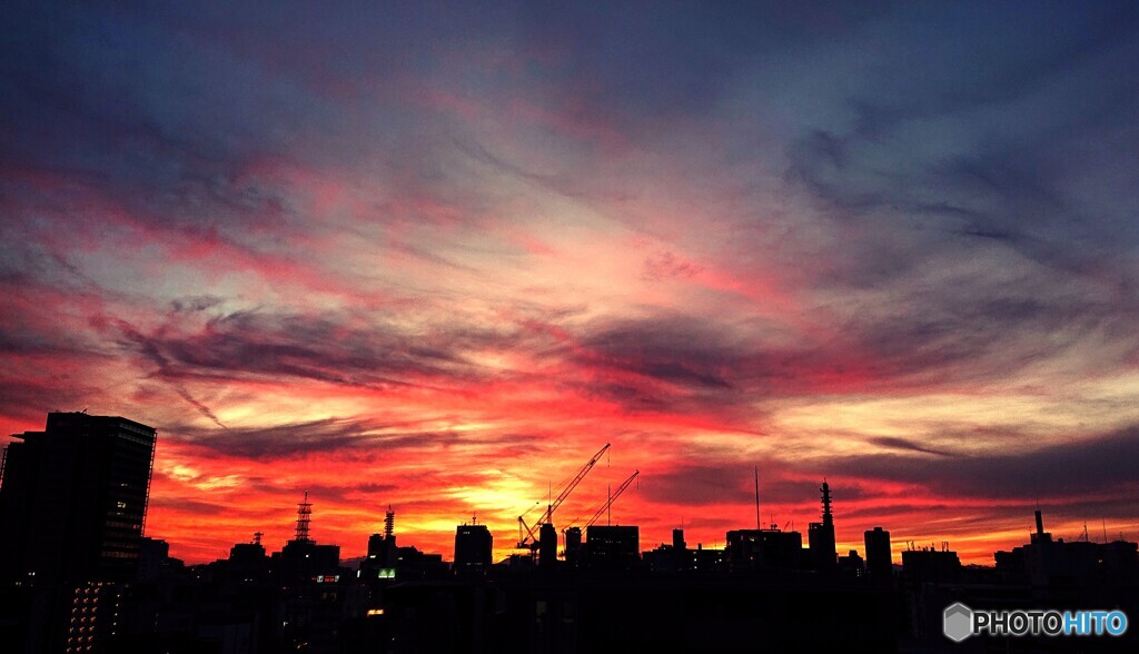 本日の夕焼け