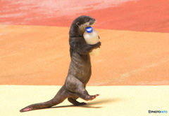 働くカワウソ君