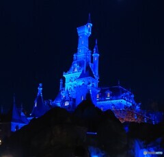 美女と野獣の城の夜景