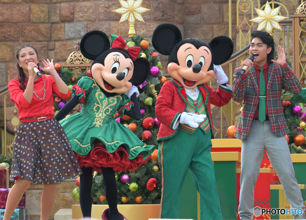 クリスマスのミッキー＆ミニー