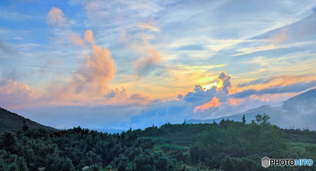 天狗平の夕焼け