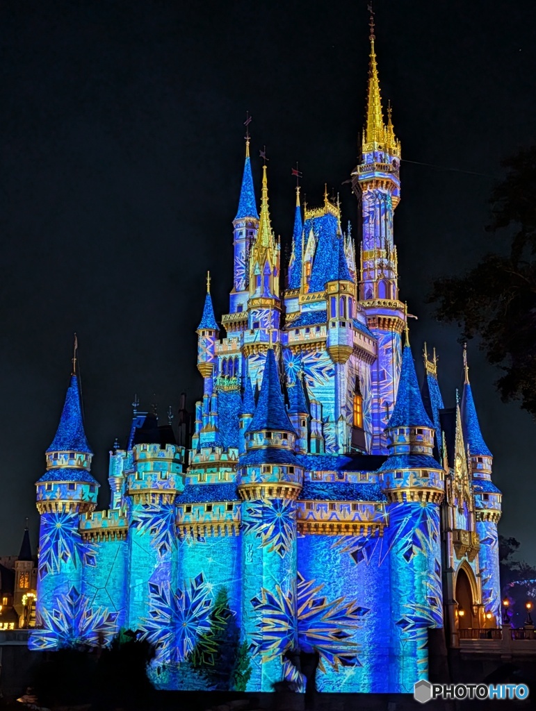 夜のシンデレラ城
