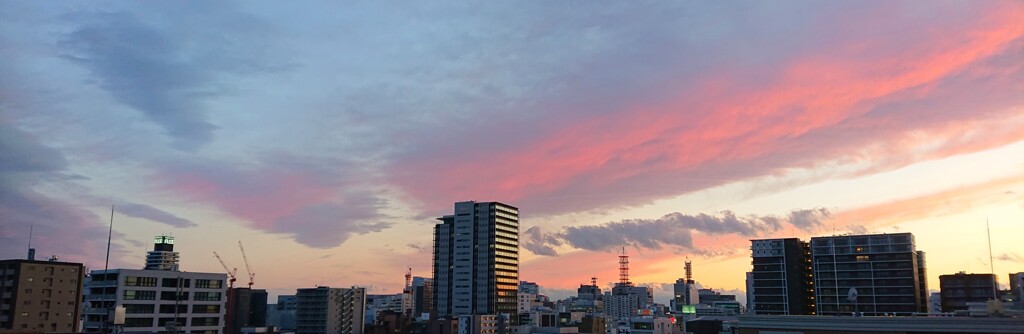 本日の夕焼け