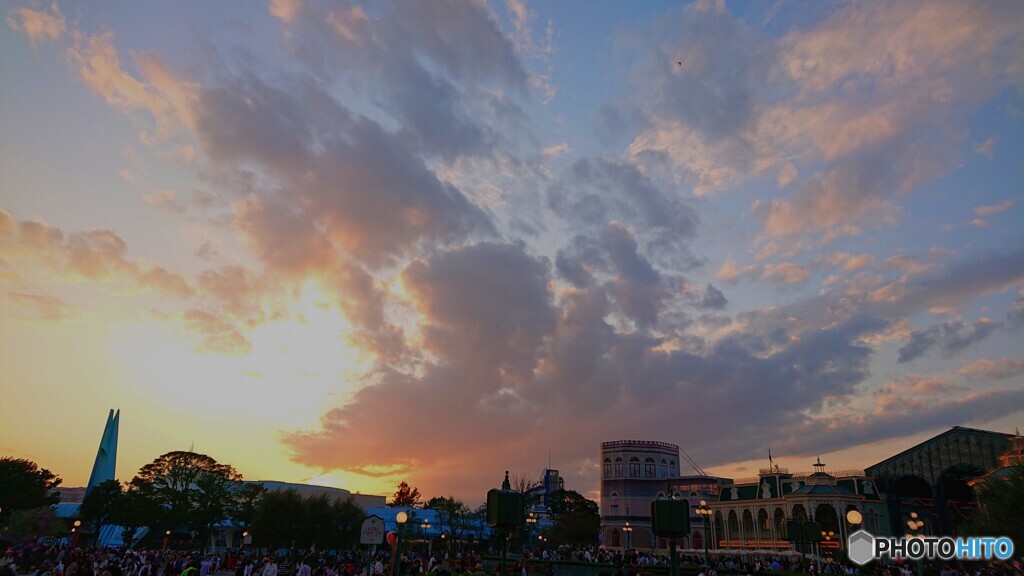 TDLの夕焼け