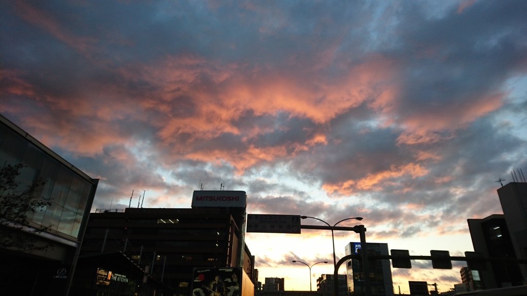 本日の夕焼け