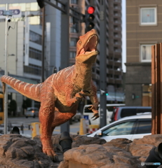 街角の恐竜
