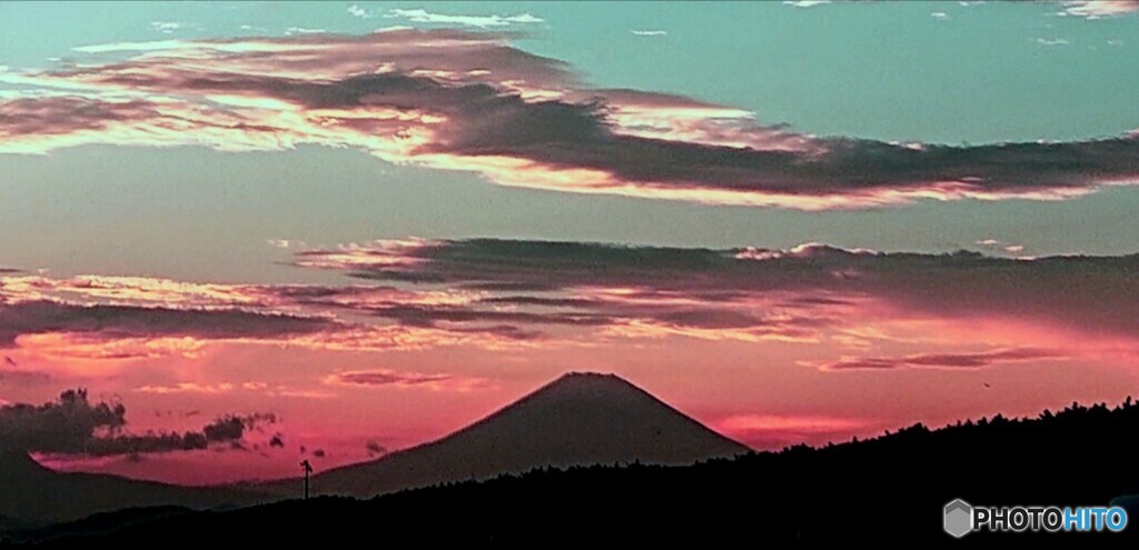 夕刻の富士
