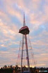 富士急ハイランドの夕焼け