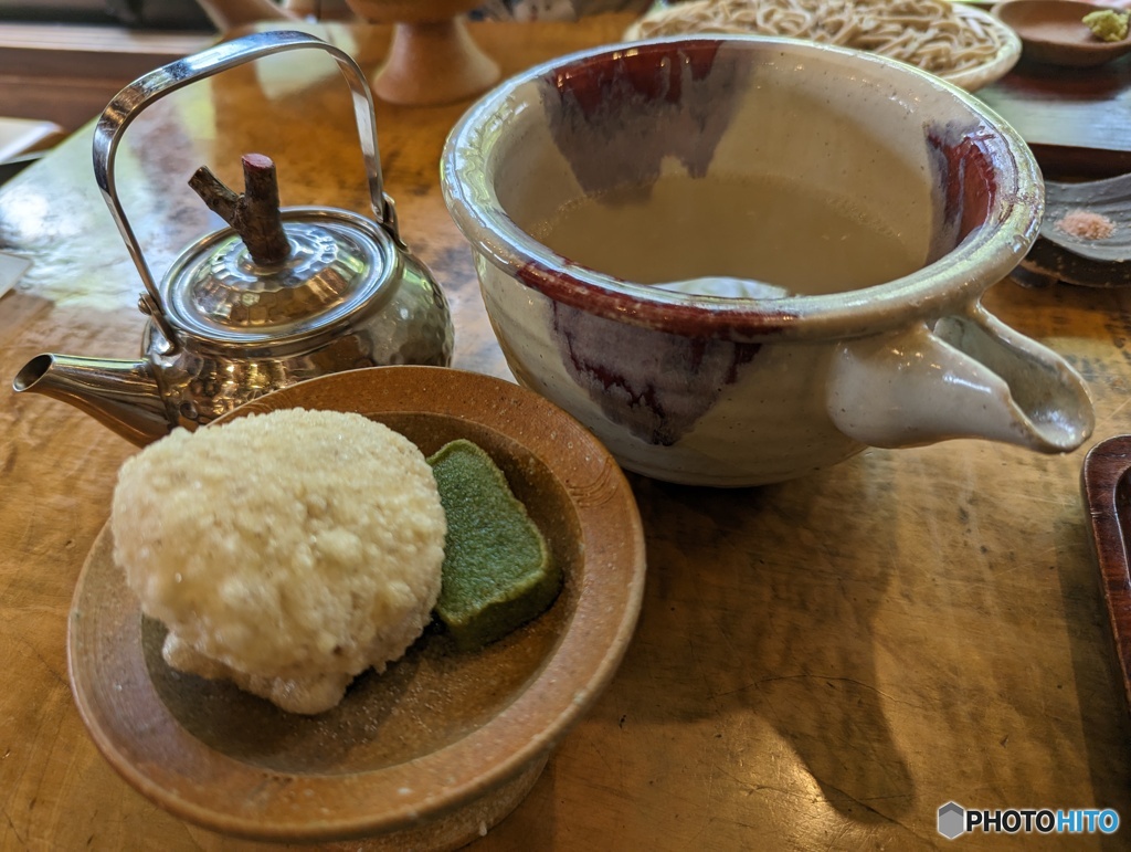 そばもちあげ＆蕎麦湯