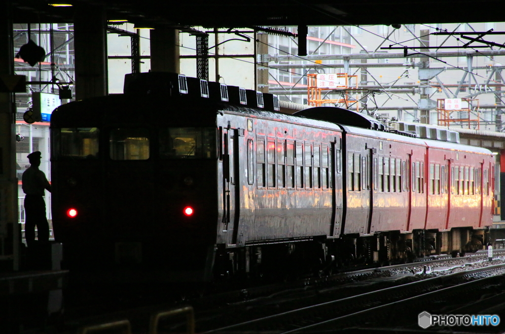 金沢駅にて
