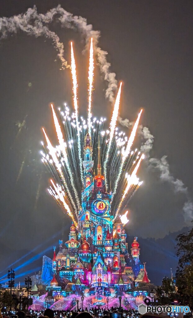 香港ディズニーランドの花火