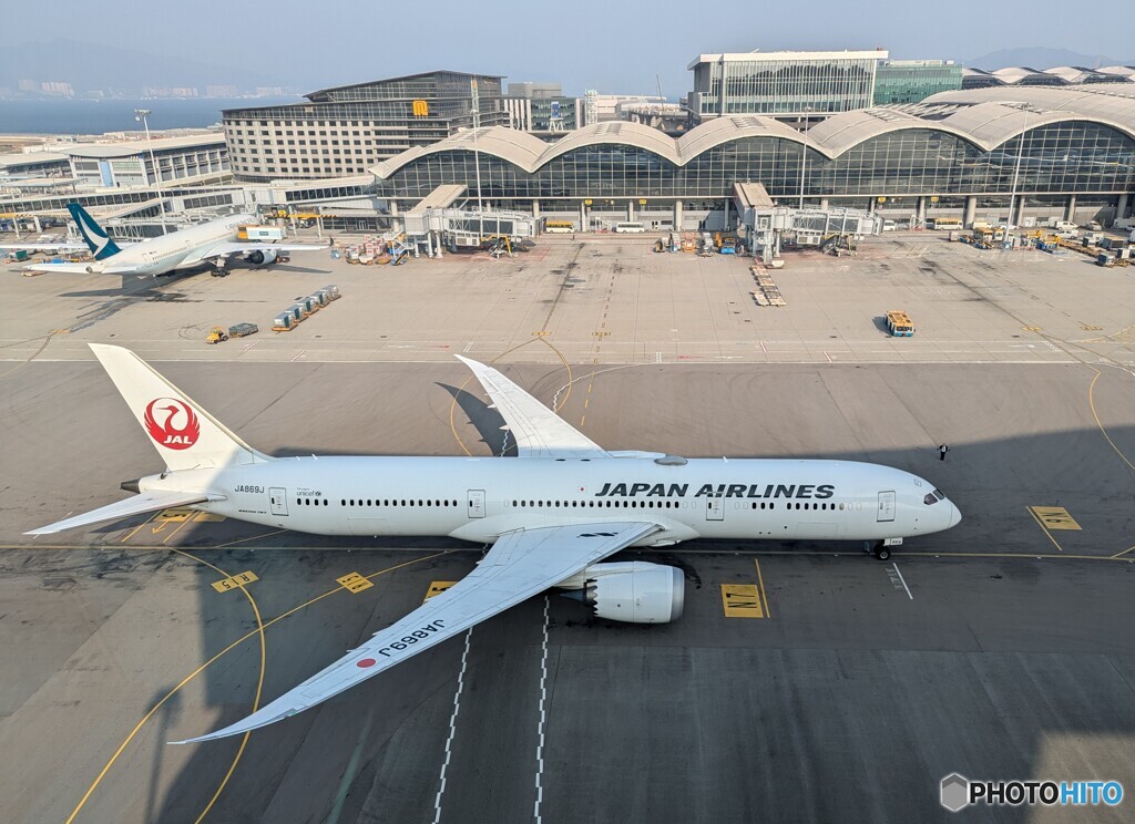 香港空港にて②
