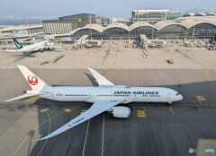 香港空港にて②