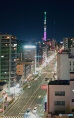 スカイツリーのある夜景