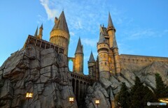 夕刻のホグワーツ城