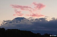 夕暮れの富士