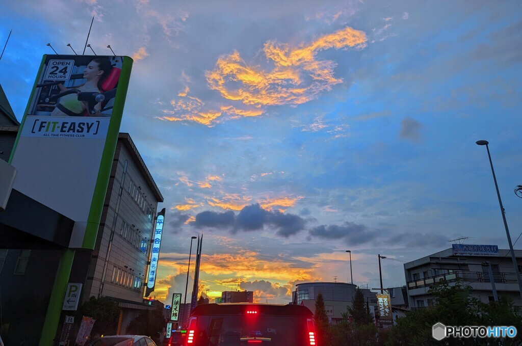 本日の夕焼け