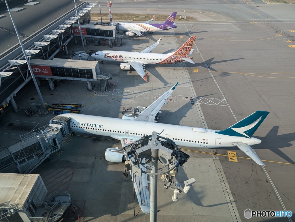 香港空港にて③