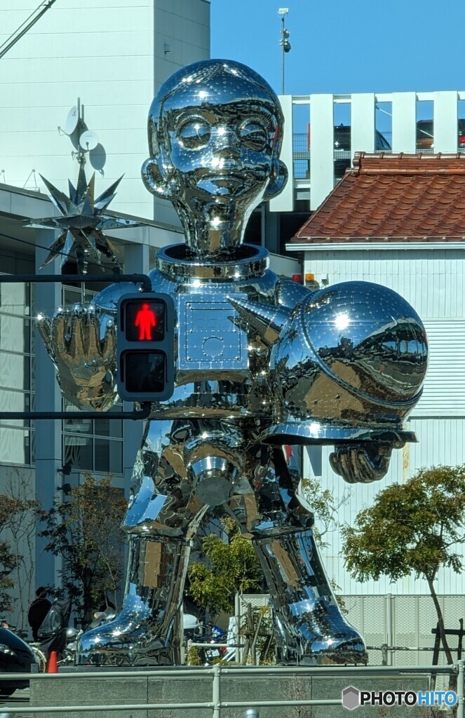 パチンコ店の看板坊や