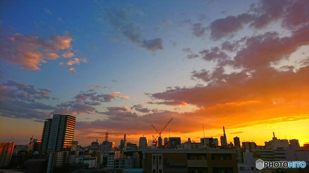 本日の夕焼け