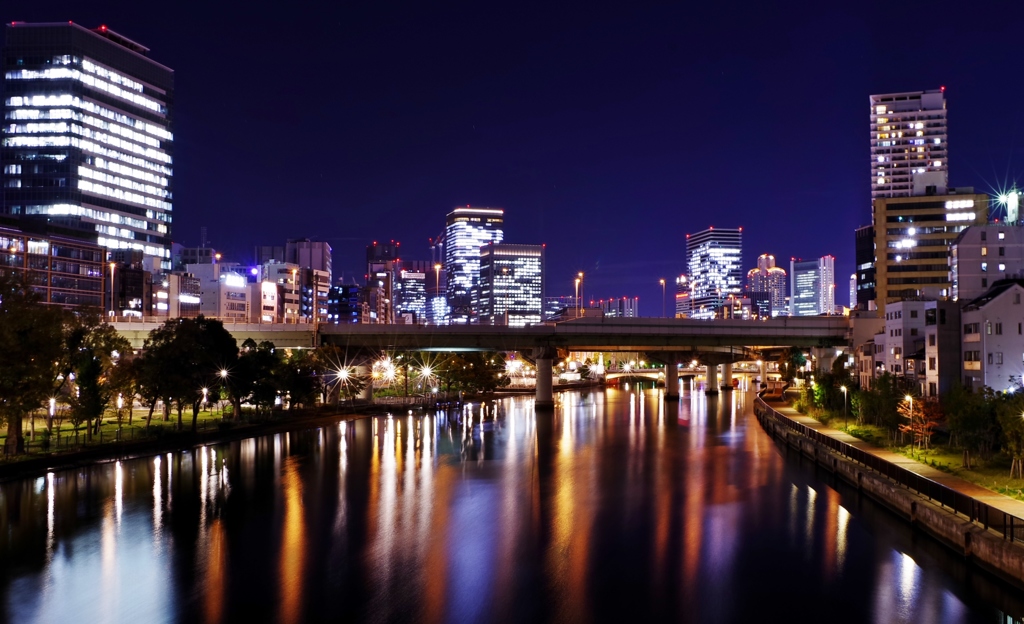 水都大阪　～通勤夜景、天神橋より2～