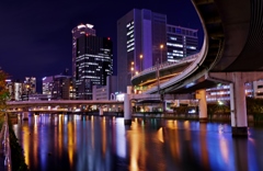 水都大阪　～通勤夜景、渡辺橋辺り～