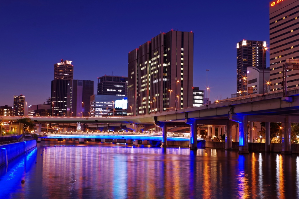 通勤夜景5　大江橋から