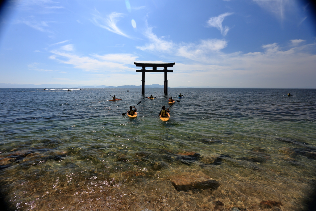 集う　～湖上の鳥居Ⅱ～