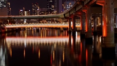 Red Bridge　～通勤夜景、with old lenz4～