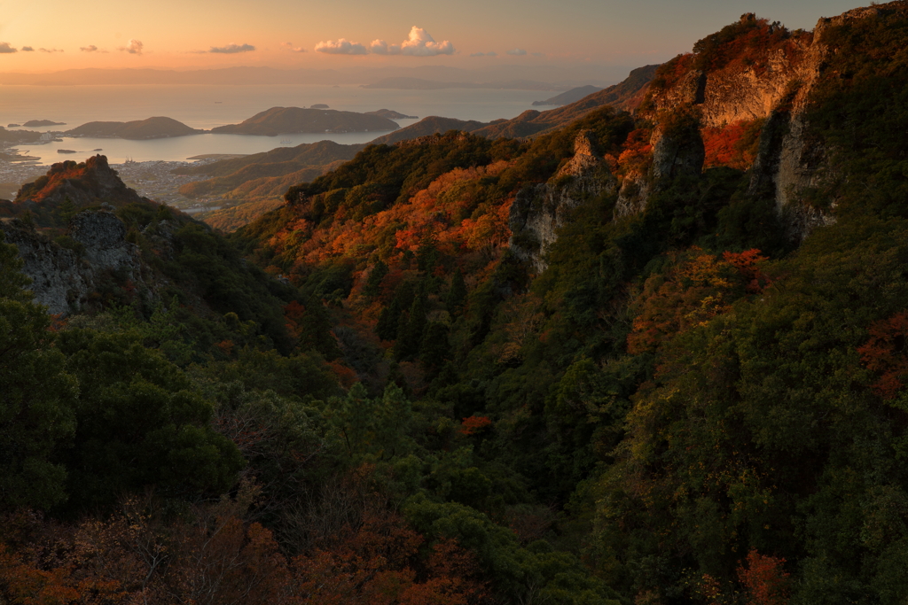 寒霞渓朝景