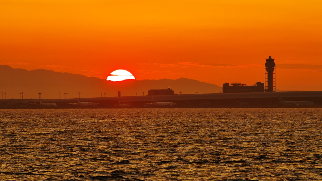 関空夕景