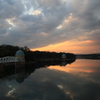 多摩湖の夕景