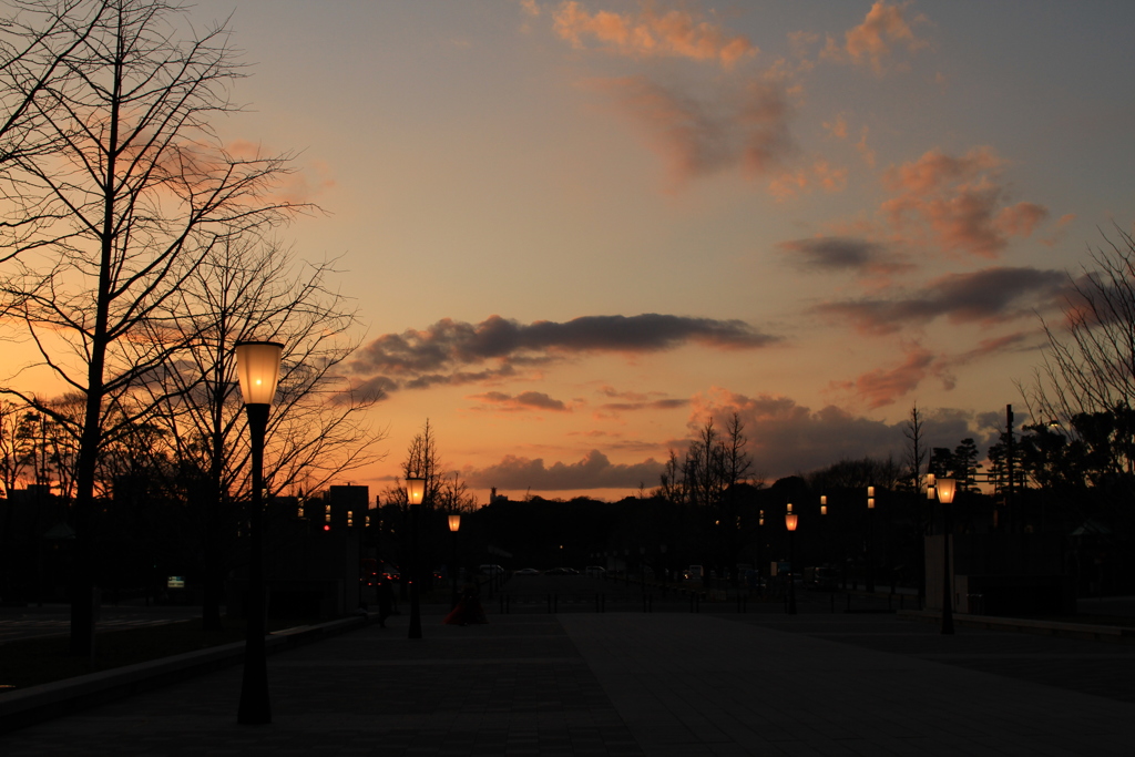 皇居の夕暮れ