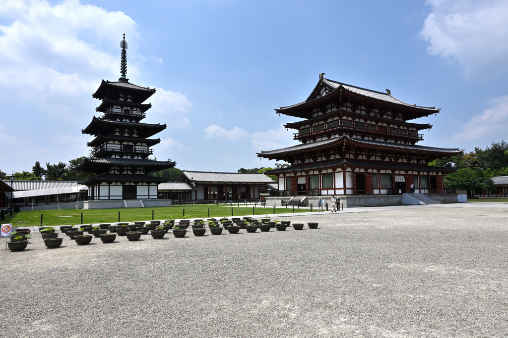 薬師寺　東塔と金堂