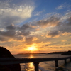 夕焼けの角島大橋