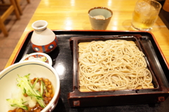 なめこおろし蕎麦と、梅酒。