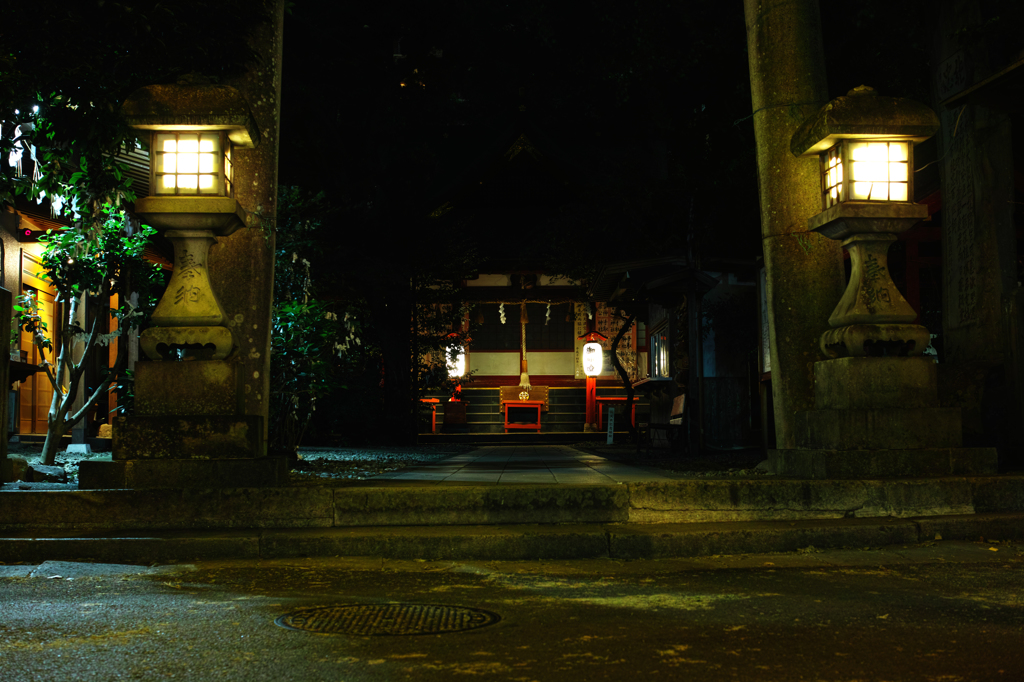 夜の手取天満宮