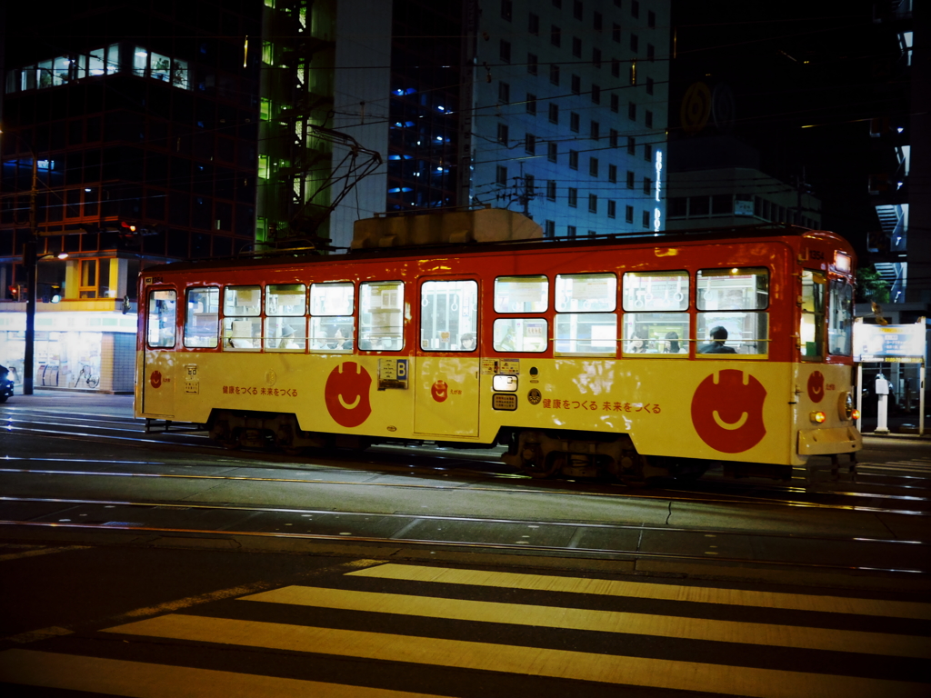夜の市電