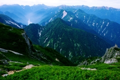 高瀬湖と槍ヶ岳